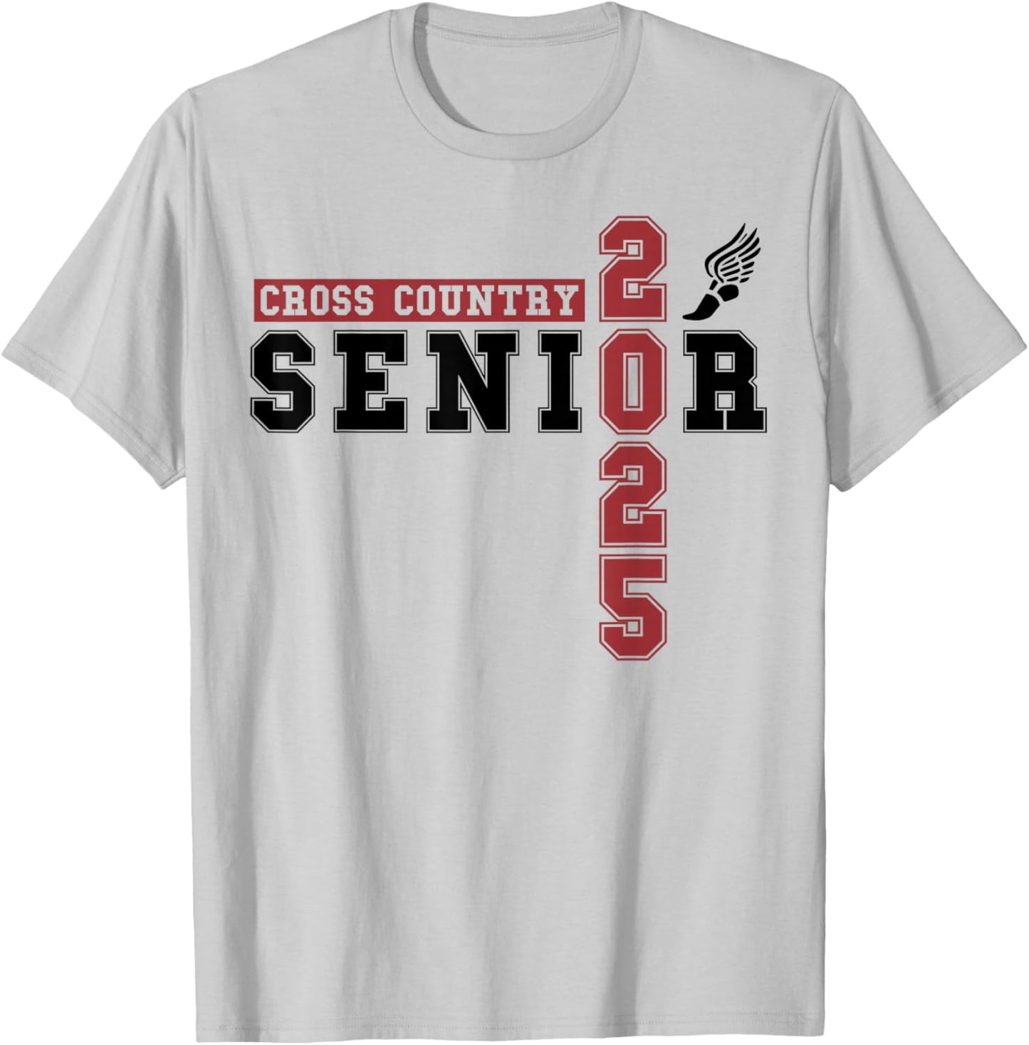 Cross Country Senior Night Senior 2025 Graduation Party 46 T-Shirt - T-Shirt | Ash