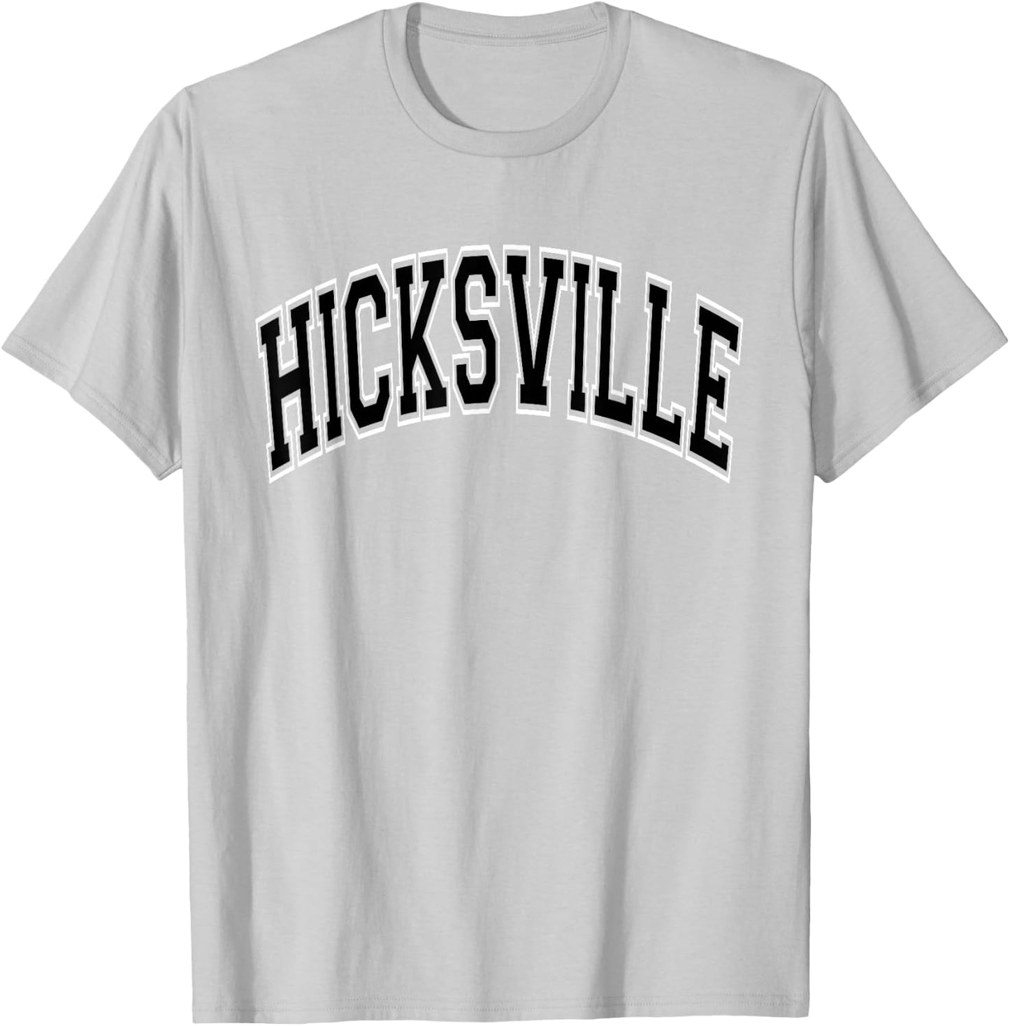Hicksville Arched Style Orange with Black Text T-Shirt - T-Shirt | Ash