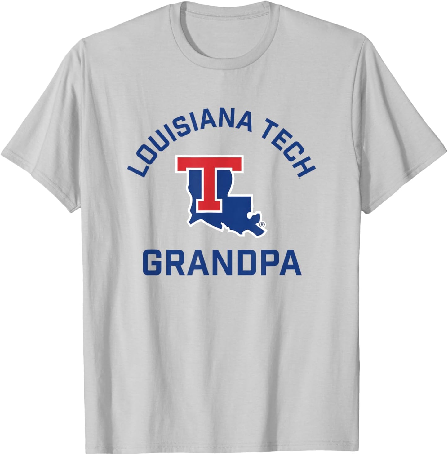 Louisiana Tech Bulldogs Arched Grandpa T-Shirt - T-Shirt | Ash
