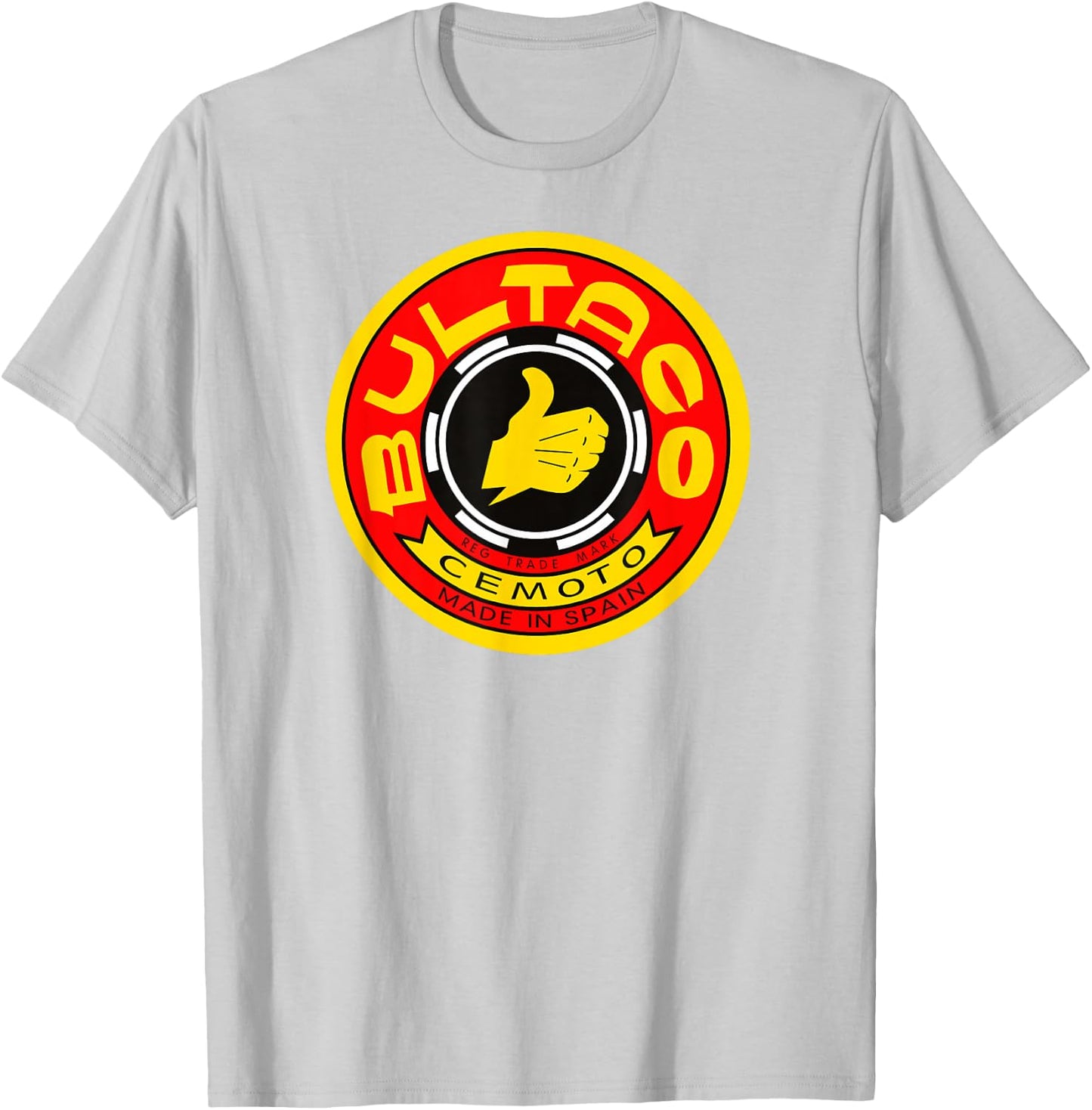 Vintage Bultaco Motorcycle Design T-Shirt - T-Shirt | Ash