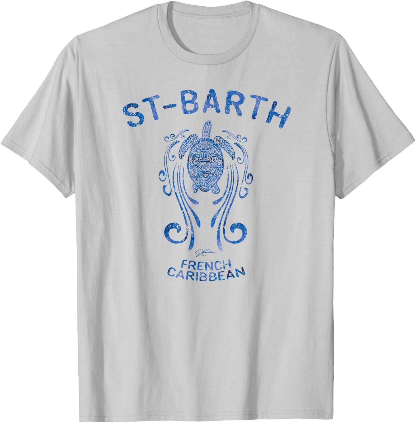 JCombs: St-Barth, Sea Turtle in the Slipstream T-Shirt - T-Shirt | Ash