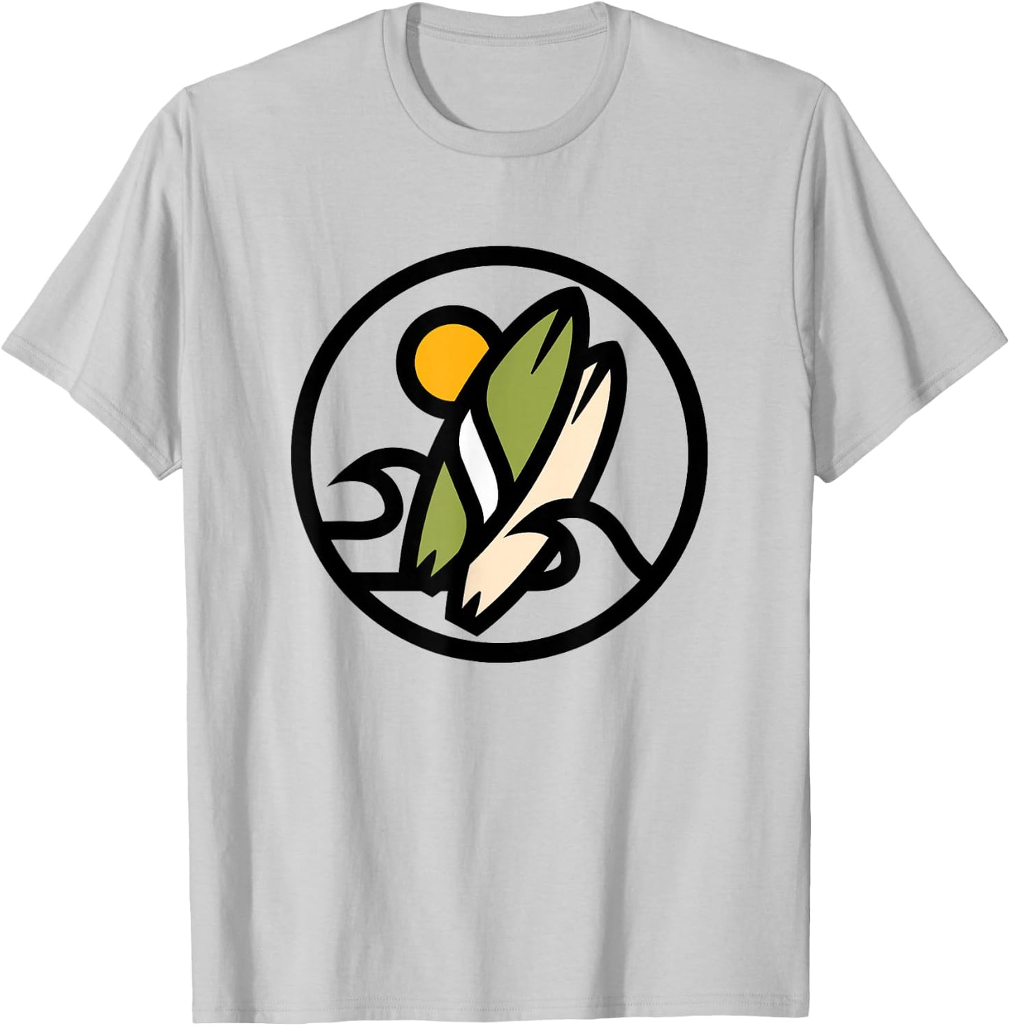 Surfboard Wave T-Shirt - T-Shirt | Ash
