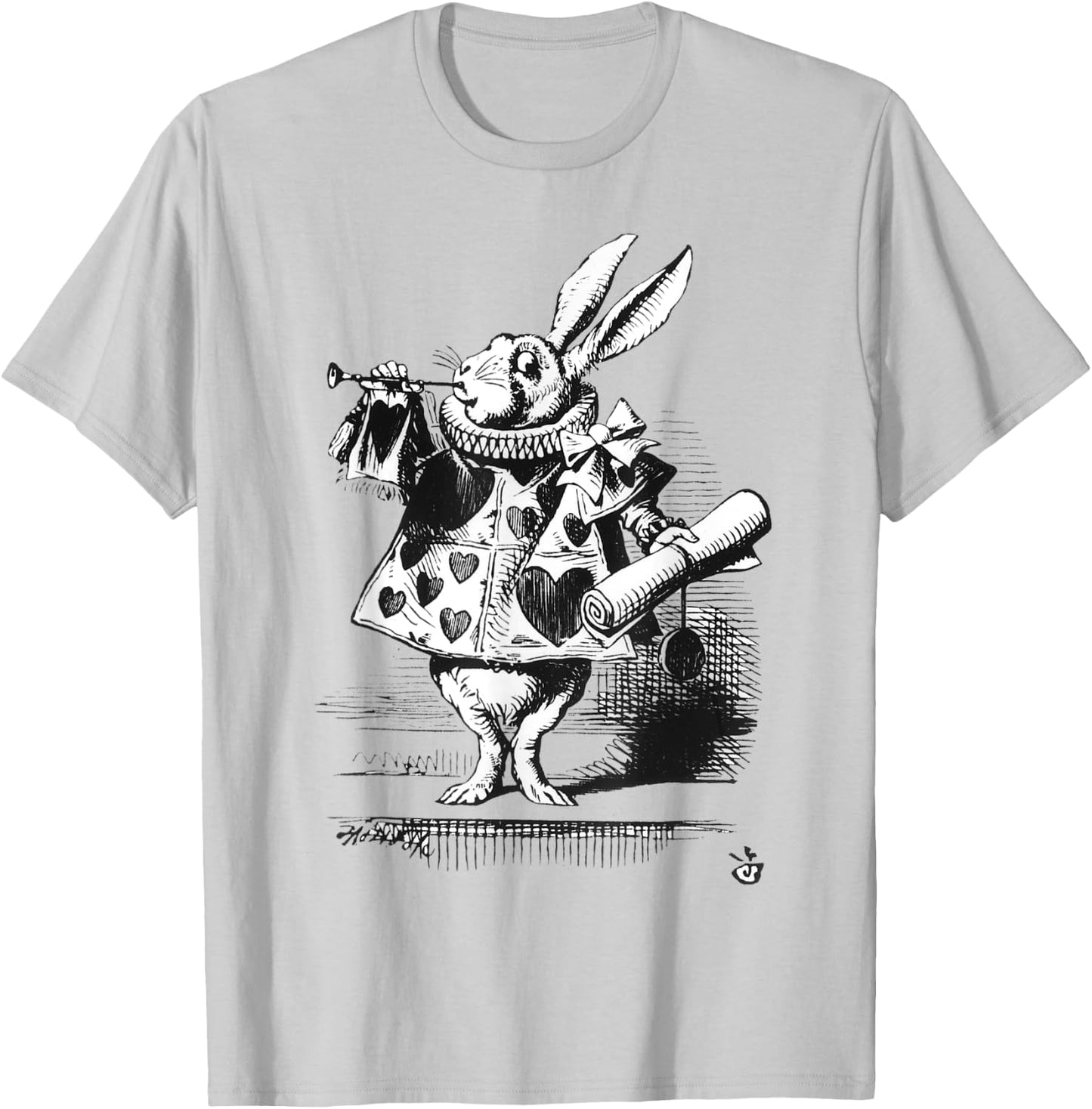 Vintage Alice In Wonderland Retro White Rabbit Costume T-Shirt - T-Shirt | Ash