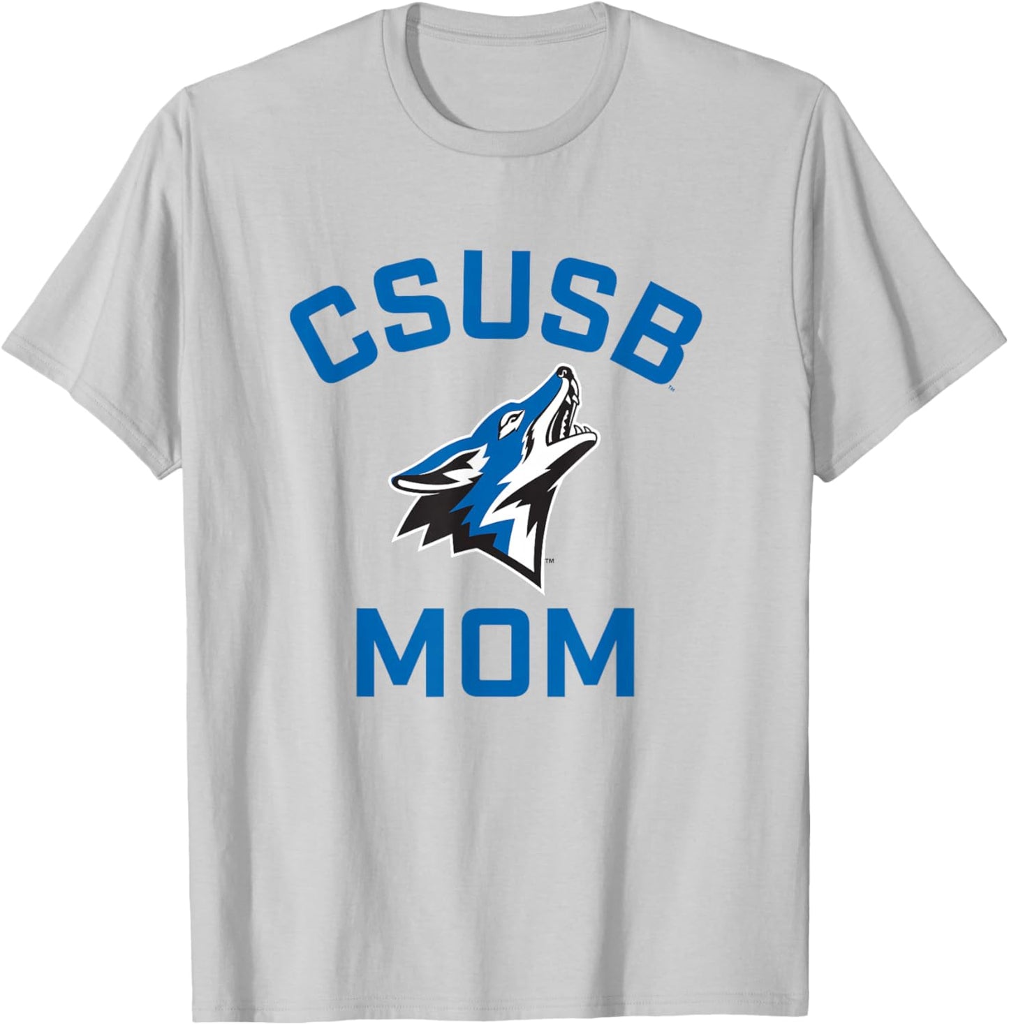 Cal State San Bernardino CSUSB Coyotes Arched Mom T-Shirt - T-Shirt | Ash