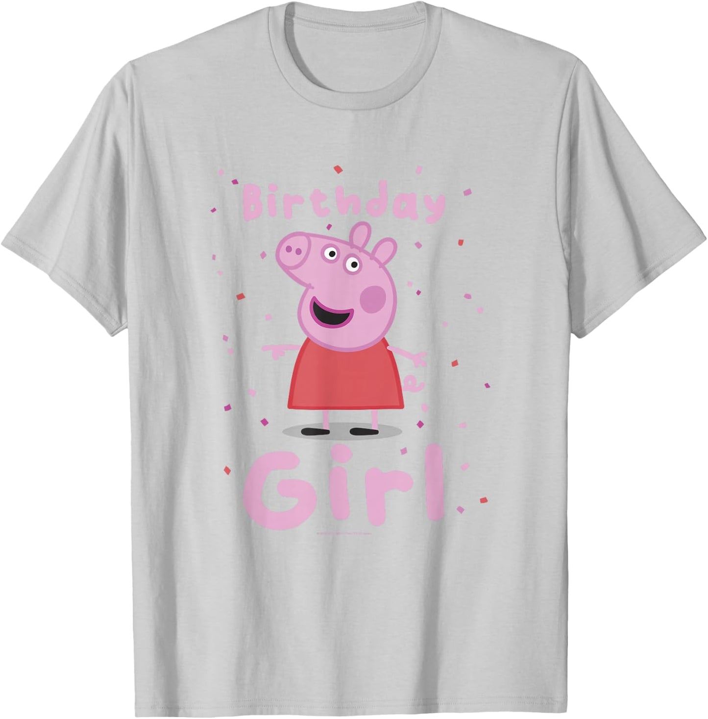 Peppa Pig Birthday Girl Pink Celebration Lyrics T-Shirt - T-Shirt | Ash