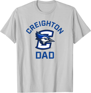 Creighton University Bluejays Arched Dad T-Shirt - T-Shirt | Ash