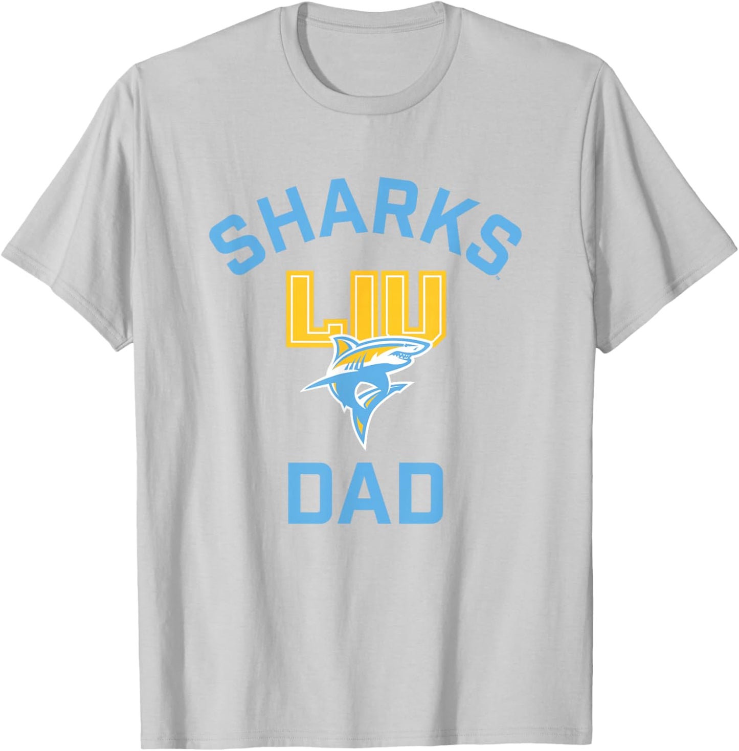 Long Island University LIU Blackbirds Arched Dad T-Shirt - T-Shirt | Ash