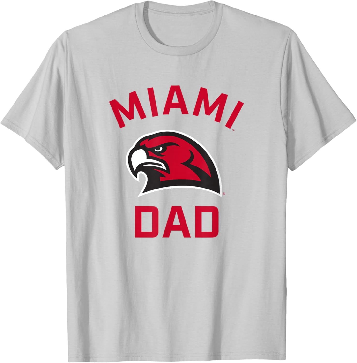 Miami University Ohio Redhawks Arched Dad T-Shirt - T-Shirt | Ash