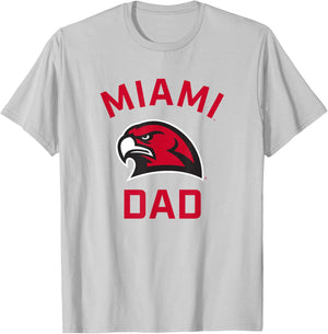 Miami University Ohio Redhawks Arched Dad T-Shirt - T-Shirt | Ash