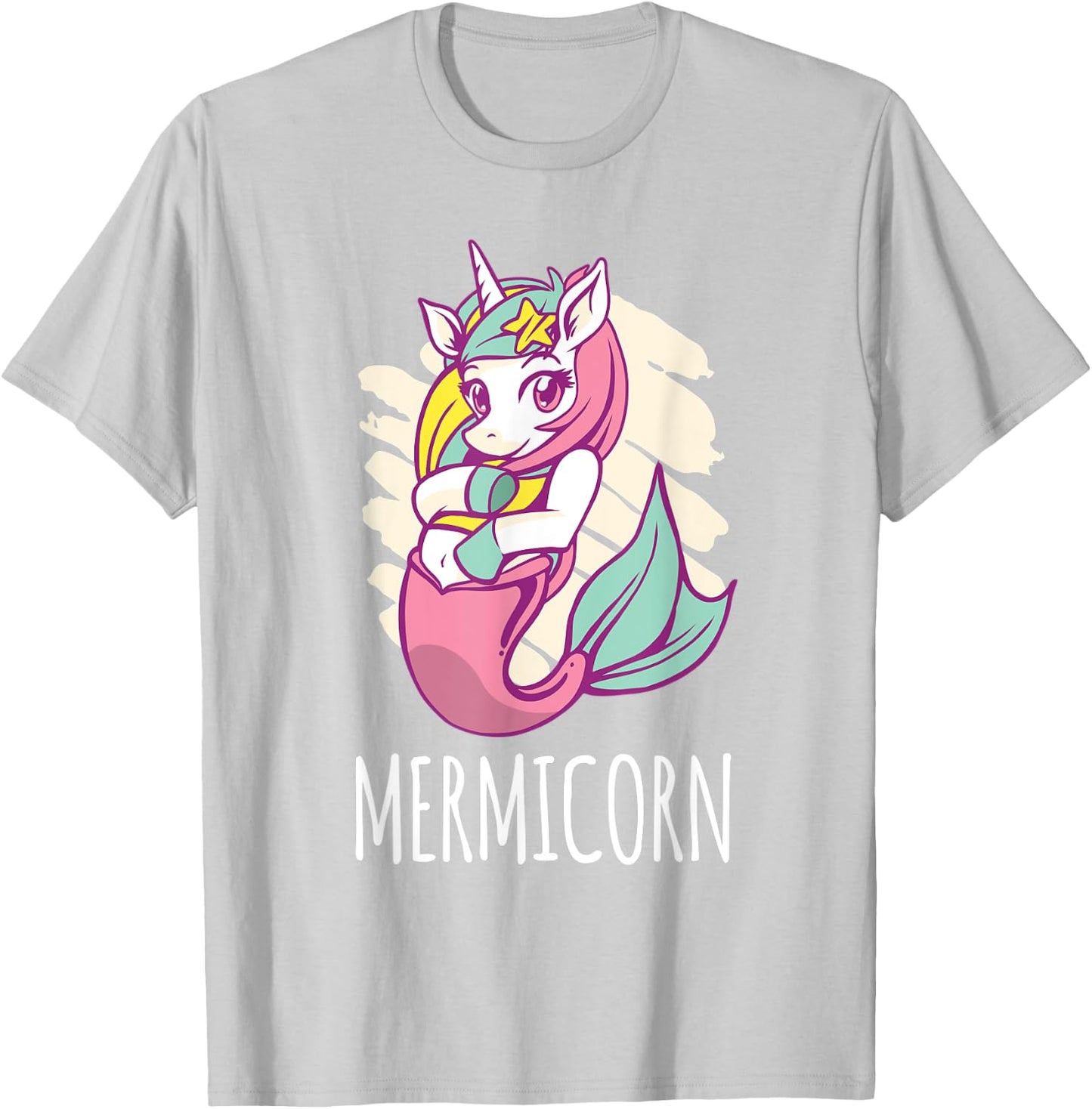 Mermicorn Unicorn Mermaid T-Shirt - T-Shirt | Ash