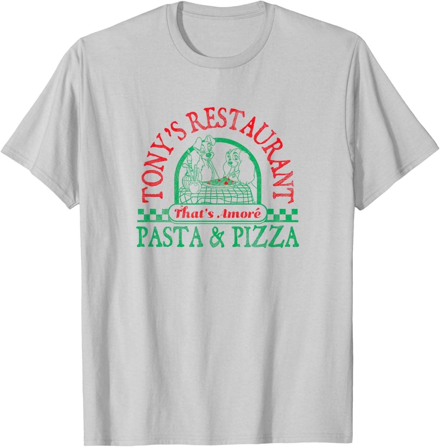 Disney Lady And The Tramp Tony's Restaurant That's Amore T-Shirt - T-Shirt | Ash