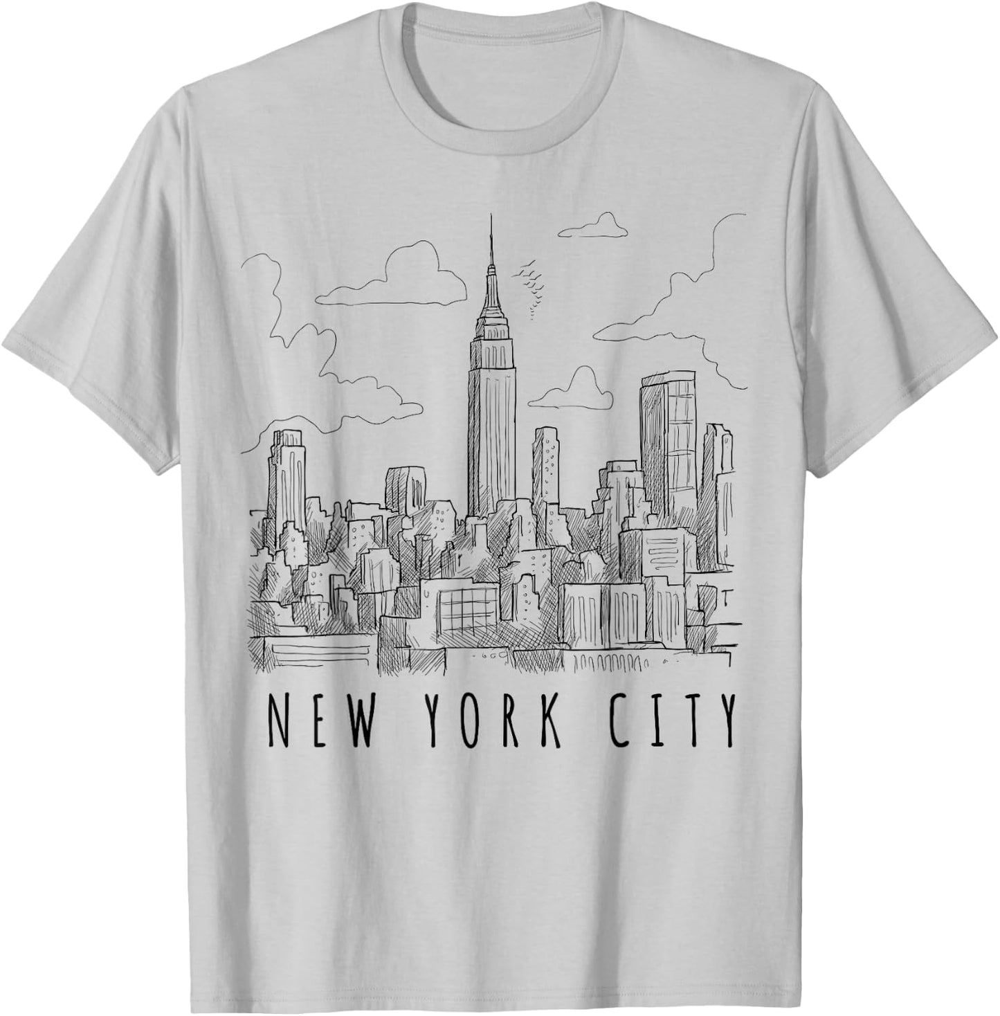 New York City Graphic - Novelty & Cool Designs T-Shirt - T-Shirt | Ash