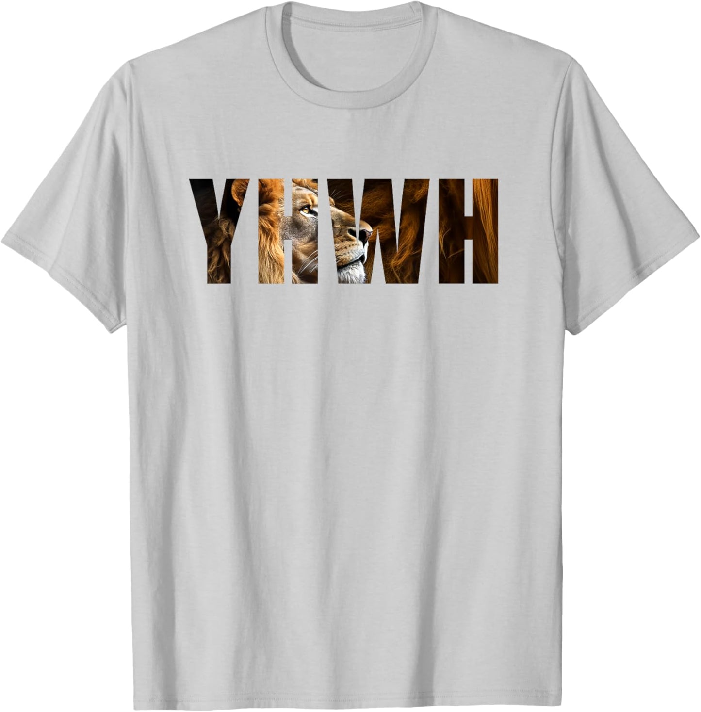 YHWH Lion of Judah: Tetragrammaton Hebrew Name of GOD Yahweh T-Shirt - T-Shirt | Ash