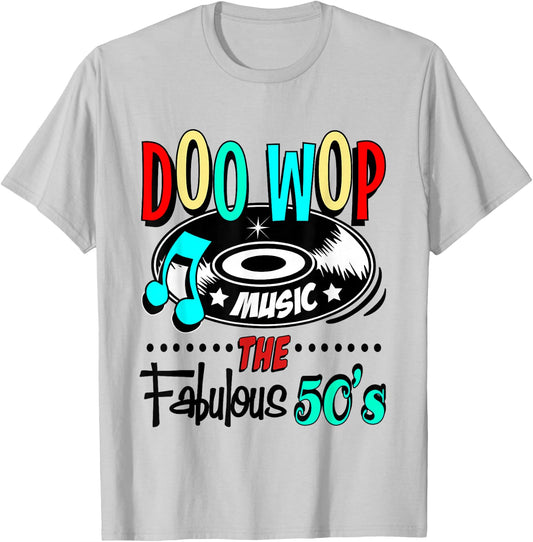 1950s Doo Wop Retro 50s Sock Hop Rock N Roll Rockabilly T-Shirt - T-Shirt | Ash