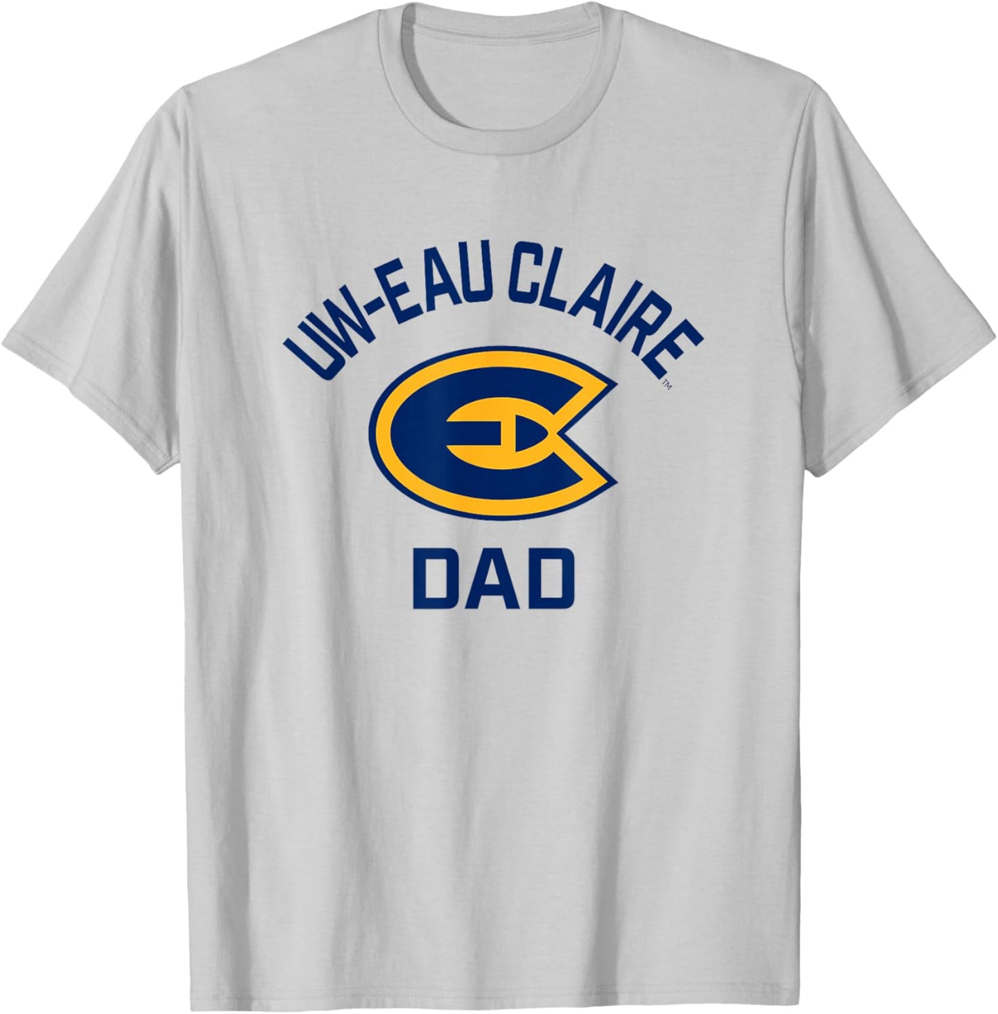 University of Wisconsin-Eau Claire Blugolds Arched Dad T-Shirt - T-Shirt | Ash