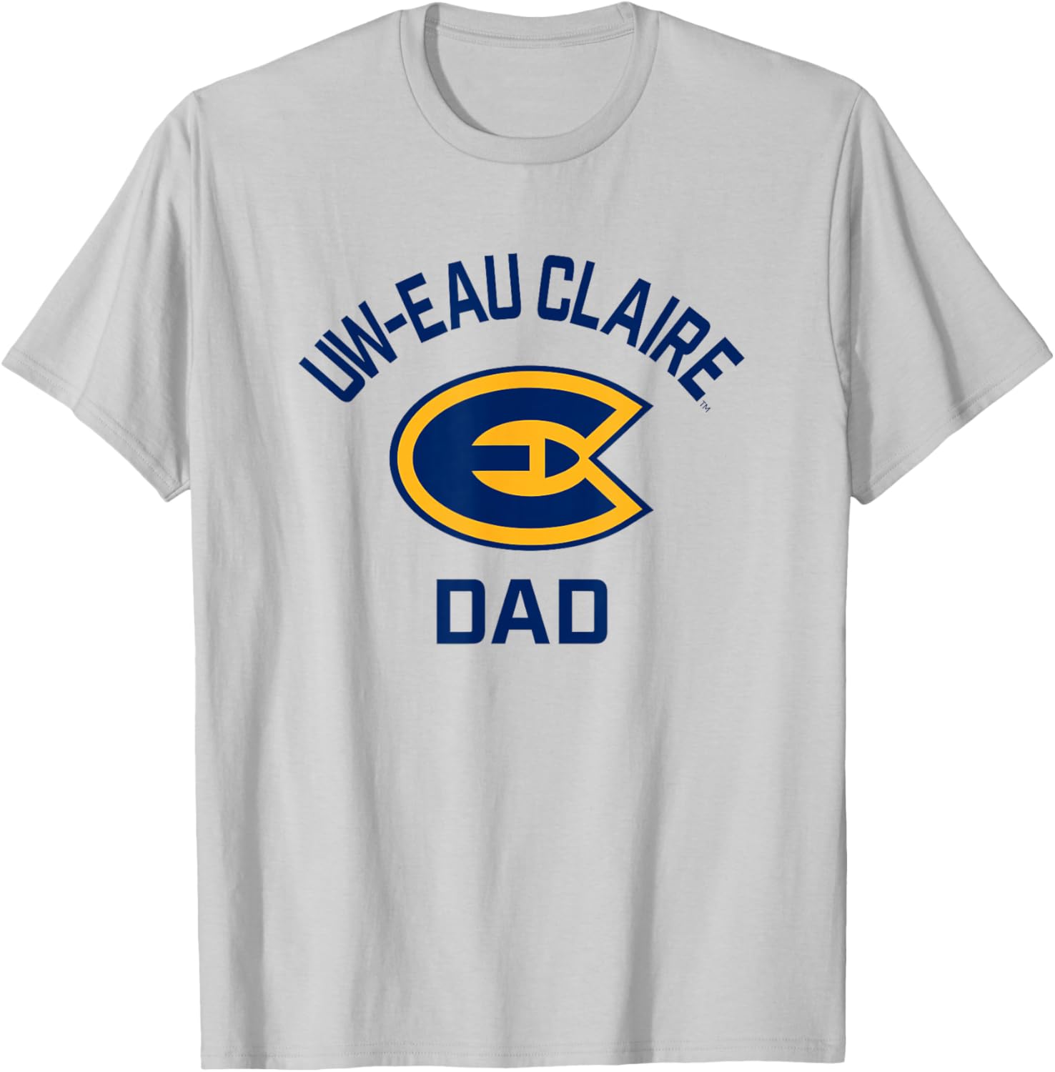 University of Wisconsin-Eau Claire Blugolds Arched Dad T-Shirt - T-Shirt | Ash