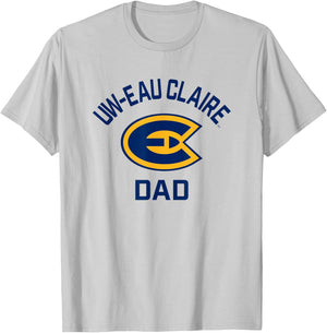University of Wisconsin-Eau Claire Blugolds Arched Dad T-Shirt - T-Shirt | Ash