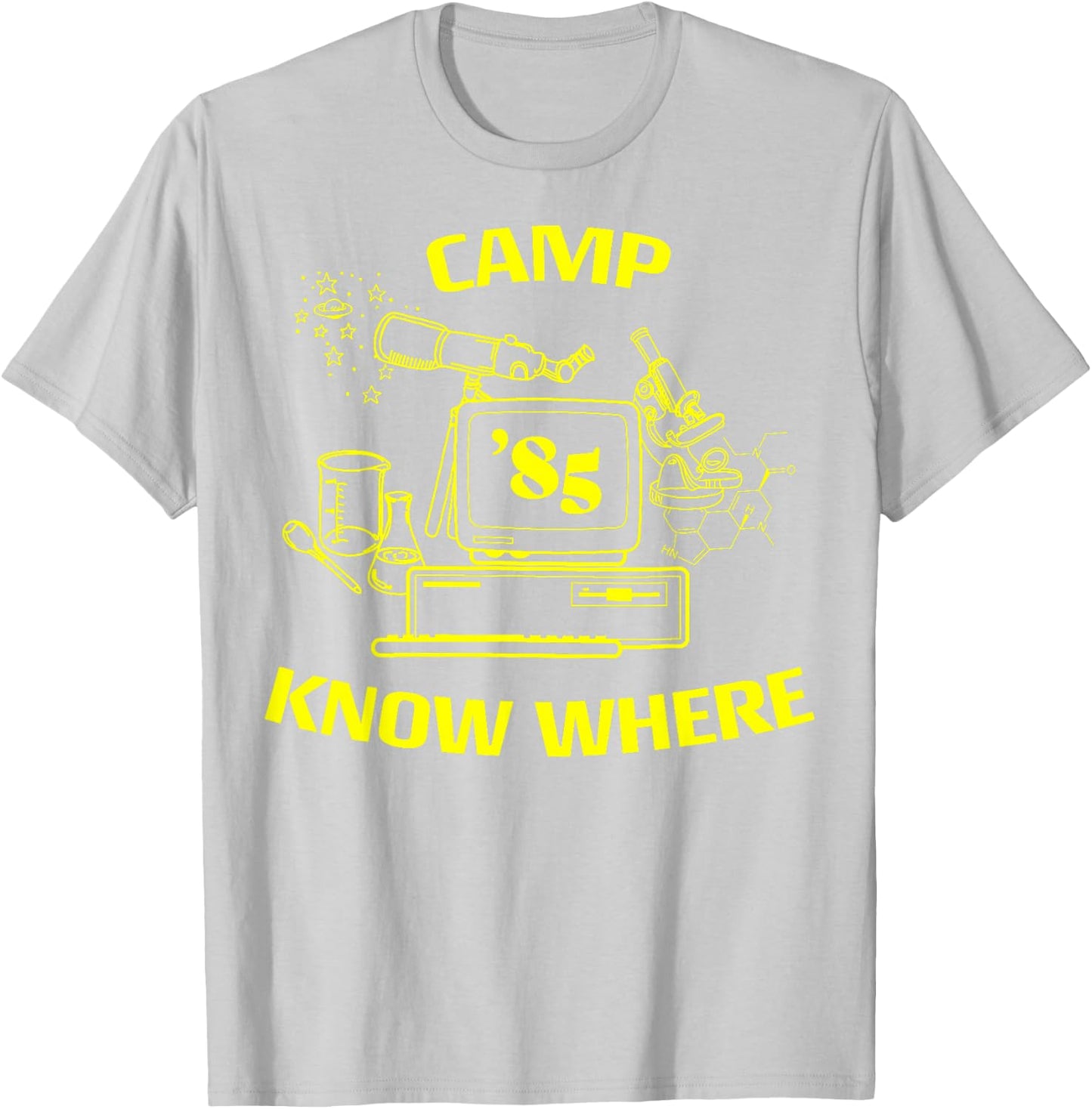 Netflix Stranger Things Camp Know Where 85 Logo T-Shirt - T-Shirt | Ash