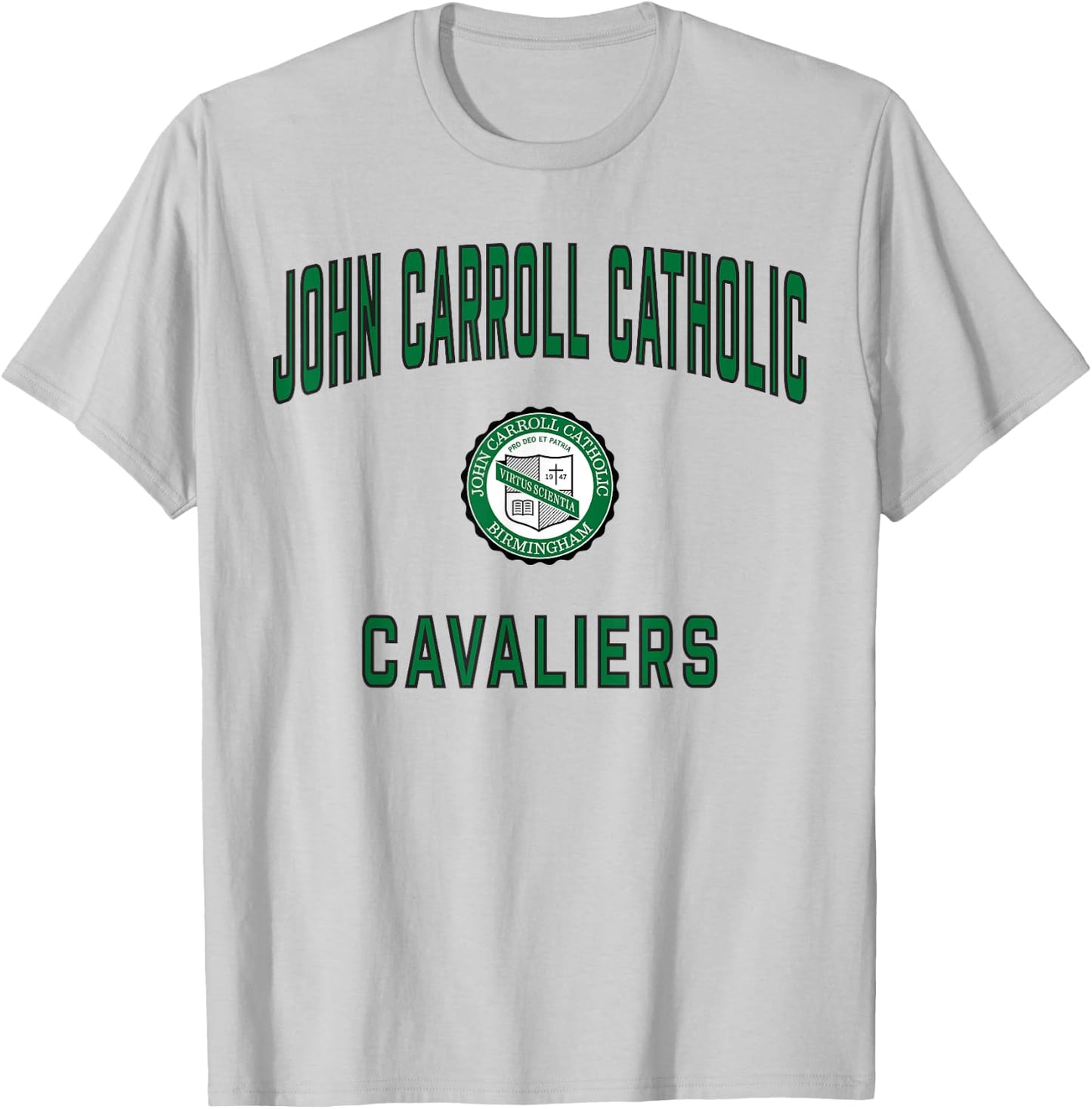 John Carroll Catholic High School Cavaliers T-Shirt - T-Shirt | Ash