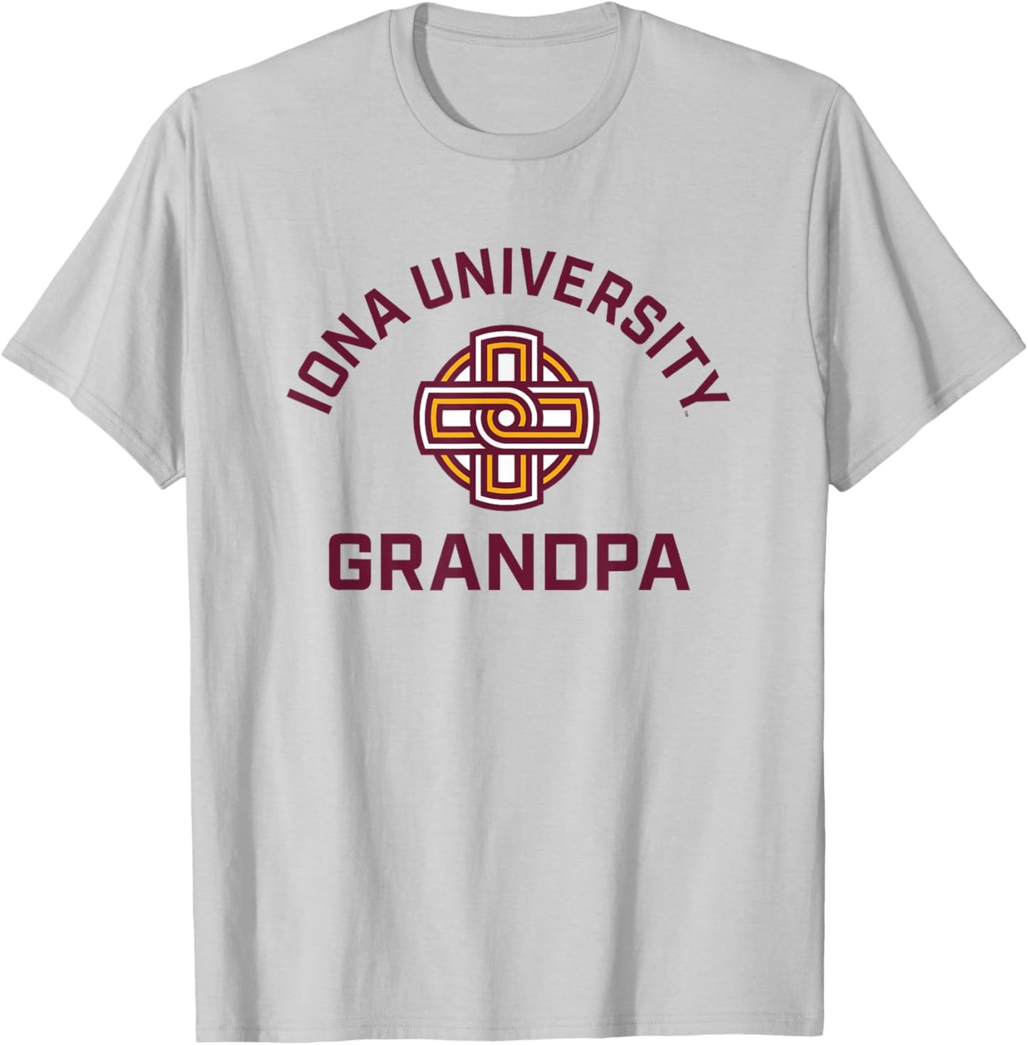 Iona University Gaels Arched Grandpa T-Shirt - T-Shirt | Ash