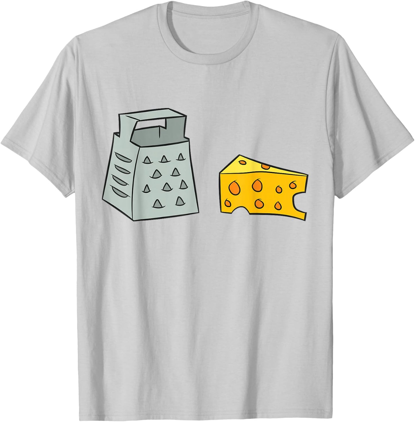 Cheese Lovers Gift Love Cheese Grater and Cheese T-Shirt - T-Shirt | Ash