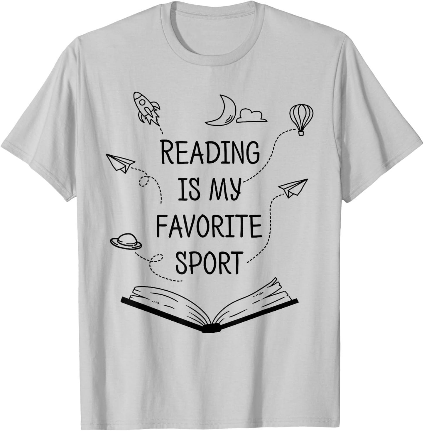 Reading Is My Favorite Sport Read Bookworm Book Lover Gift T-Shirt - T-Shirt | Ash