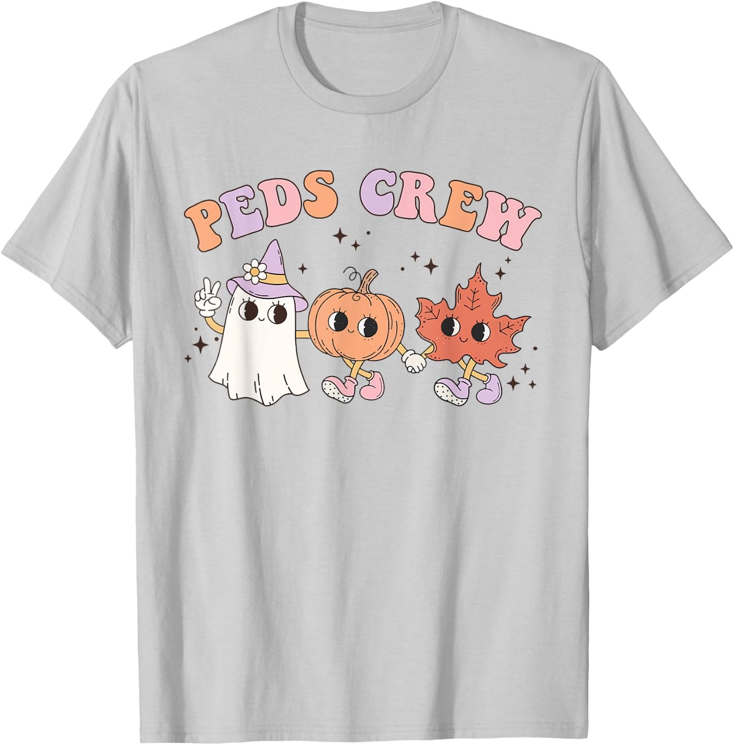 Cute Peds Crew Halloween Pediatric Nurse Pediatric T-Shirt - T-Shirt | Ash