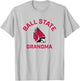 Ball State University Cardinals Arched Grandma T-Shirt - T-Shirt | Ash