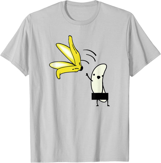 Nude Undressing Banana Halloween Costume Striptease T-Shirt - T-Shirt | Ash