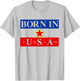 Born in Yugoslavia USA Yugoslavia Flag America T-Shirt - T-Shirt | Ash