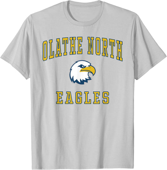 Olathe North High School Eagles T-Shirt - T-Shirt | Ash