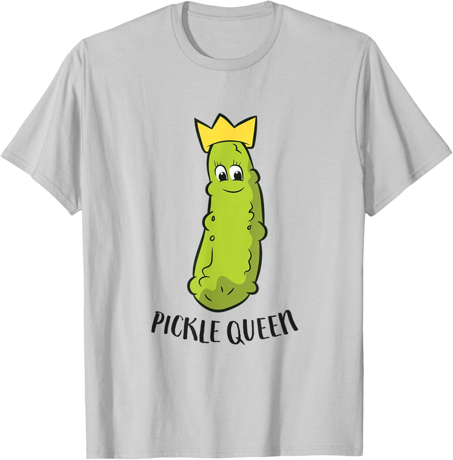 Pickle Queen Funny Cucumber Pickle Girl T-Shirt - T-Shirt | Ash