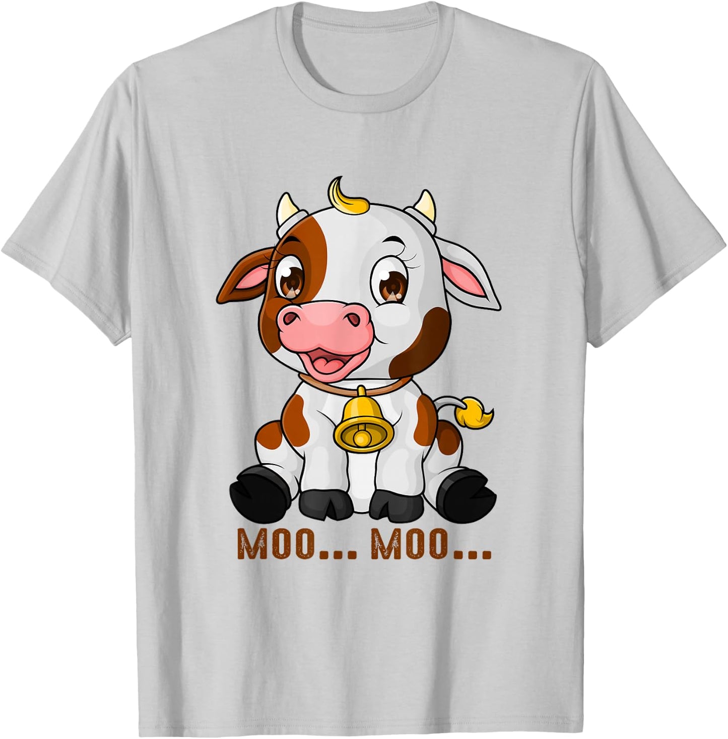 Moo Cow Funny Farmer cow Design for a moo moo T-Shirt - T-Shirt | Ash