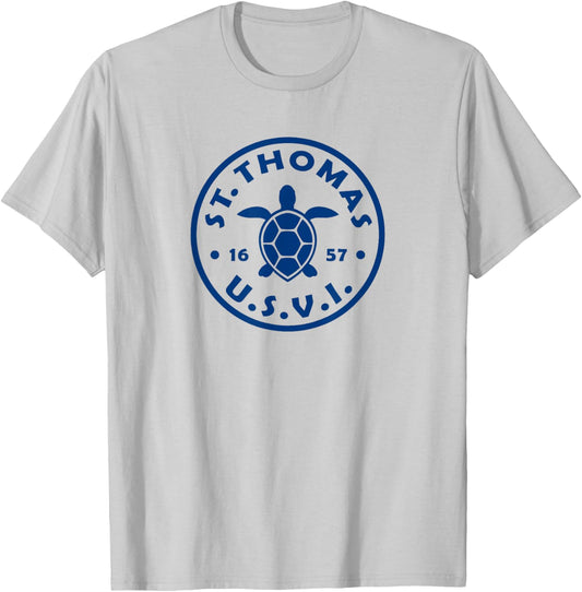 St Thomas USVI Sea Turtle Kids Souvenir T-Shirt - T-Shirt | Ash