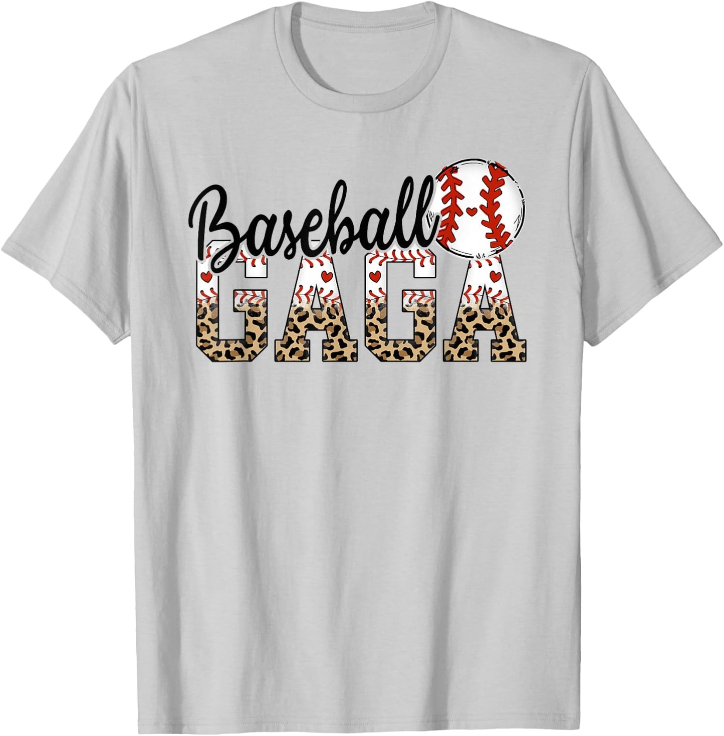 Baseball Gaga Women BallPark Gaga Baseball Mom Mother's Day T-Shirt - T-Shirt | Ash