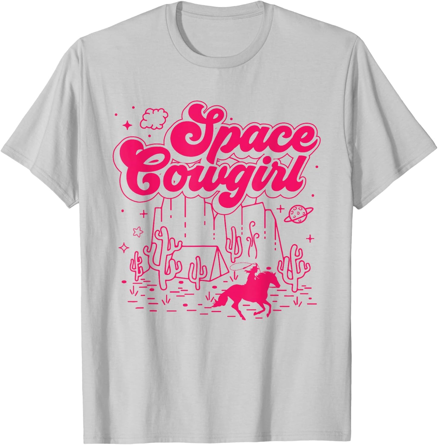 Space Cowgirls Shirt Bachelorette Party Rodeo Girls Women T-Shirt - T-Shirt | Ash