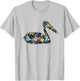 Floral Pelican Silhouette Girls Graphic T-Shirt - T-Shirt | Ash