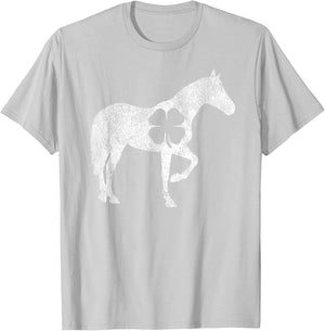 Horse Irish Shamrock Saint Paddy's ST. PATRICK'S DAY Girl T-Shirt - T-Shirt | Ash