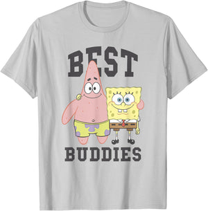 SpongeBob SquarePants And Patrick, Best Buddies T-Shirt - T-Shirt | Ash