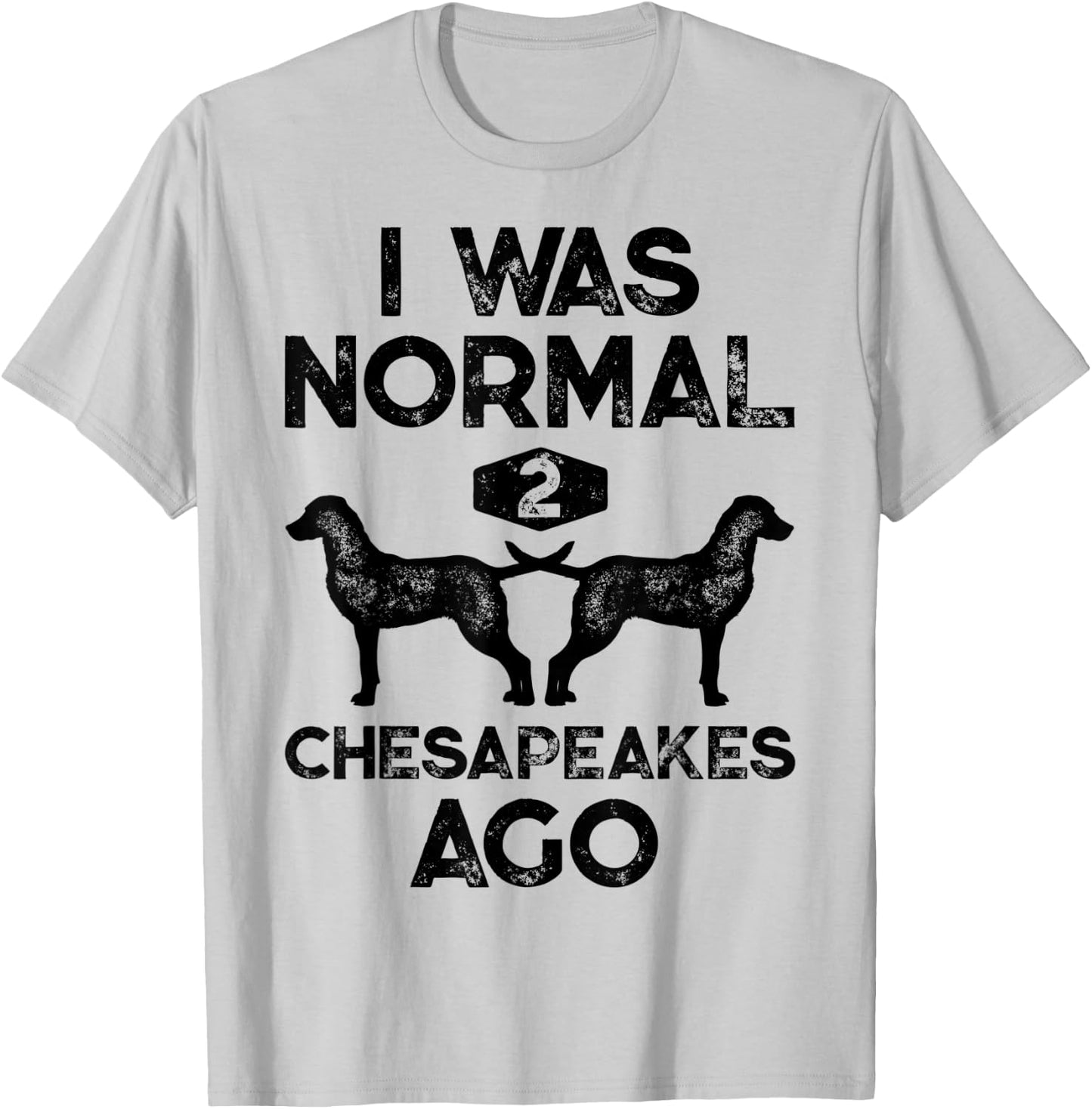 I Was Normal 2 Chesapeakes Ago Chesapeake Bay Retriever Dog T-Shirt - T-Shirt | Ash