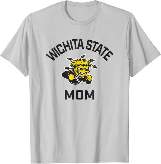 Wichita State University Shockers Arched Mom T-Shirt - T-Shirt | Ash