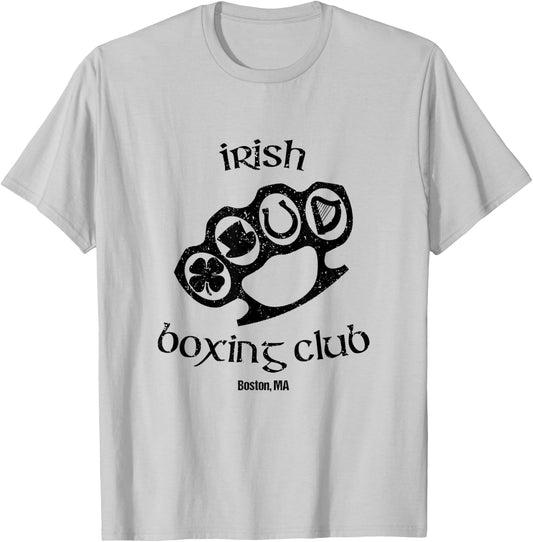 Great Irish Boxing Men Club Boston Fighting Pub St Patrick T-Shirt - T-Shirt | Ash