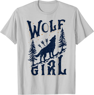 Wolf Girl Who Loves Wolves Funny Animal Lovers Gifts Women T-Shirt - T-Shirt | Ash