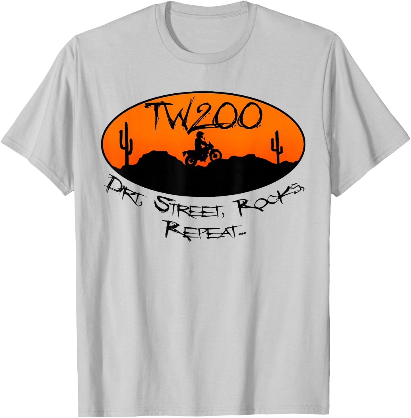 TW200 Trailway Enduro Motorcycle Dirt Repeat T-Shirt - T-Shirt | Ash