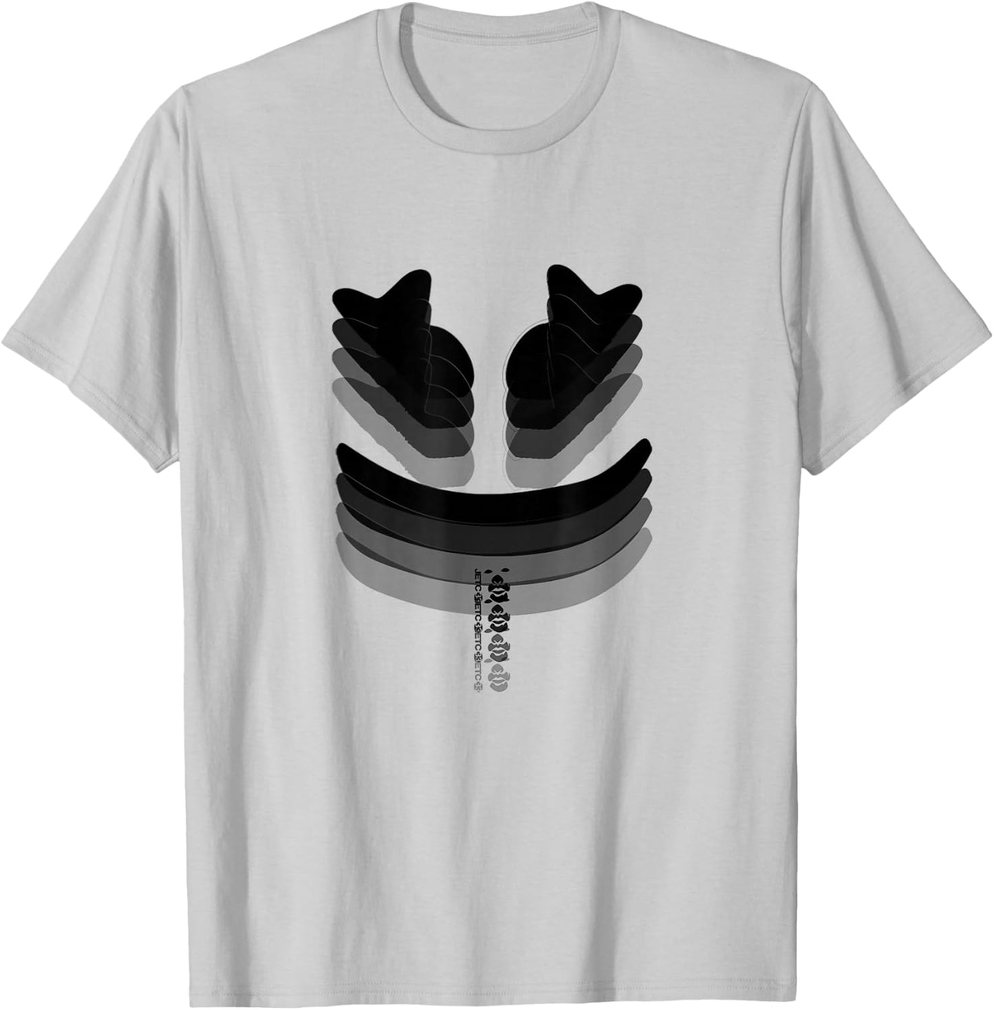 Funny Marshmallow Face T-Shirt - T-Shirt | Ash