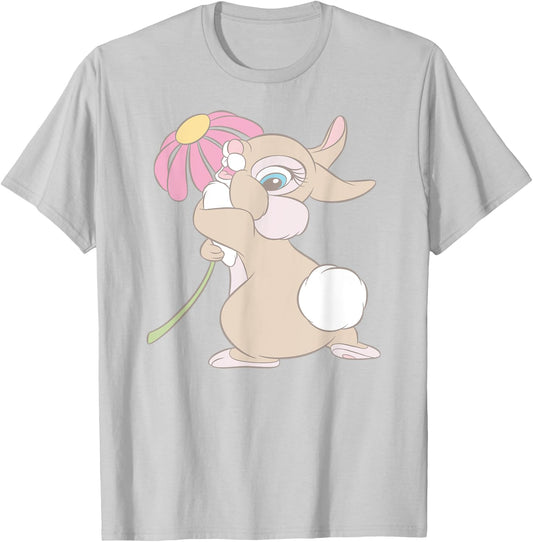Disney Bambi Cute Flirty Thumper Rabbit Big Chest Portrait T-Shirt - T-Shirt | Ash