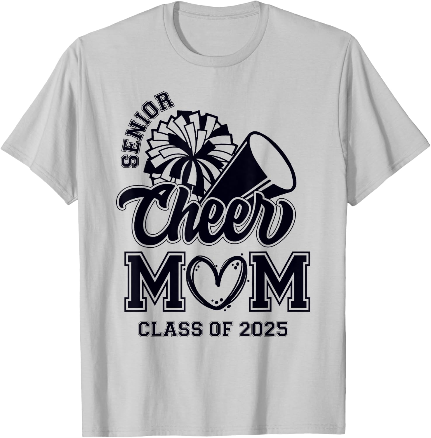 Senior Cheerleader Mom Cheer Class Of 2025 Graduation Women T-Shirt - T-Shirt | Ash