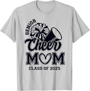 Senior Cheerleader Mom Cheer Class Of 2025 Graduation Women T-Shirt - T-Shirt | Ash