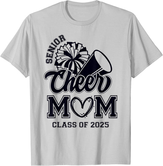 Senior Cheerleader Mom Cheer Class Of 2025 Graduation Women T-Shirt - T-Shirt | Ash