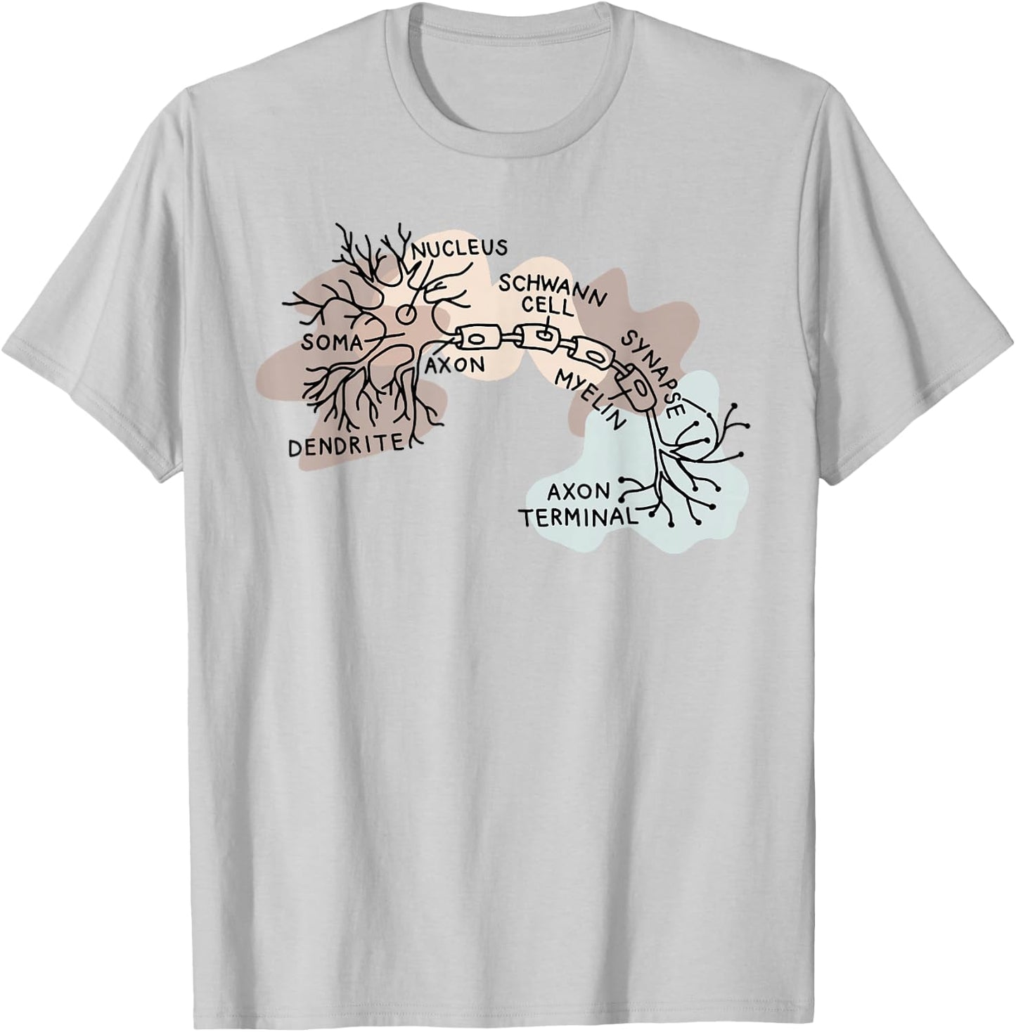 Neuroscience Neuro Neurologist Neurology Neuron Anatomy T-Shirt - T-Shirt | Ash